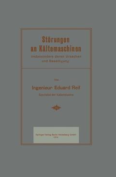 Couverture de l’ouvrage Störungen an Kältemaschinen