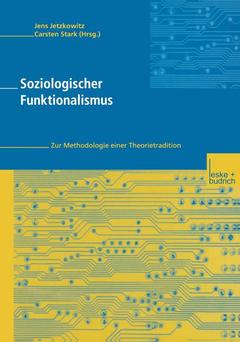 Cover of the book Soziologischer Funktionalismus