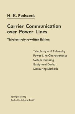 Couverture de l’ouvrage Carrier Communication over Power Lines
