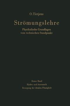 Couverture de l’ouvrage Strömungslehre Physikalische Grundlagen vom technischen Standpunkt
