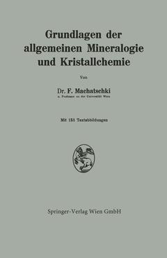 Couverture de l’ouvrage Grundlagen der allgemeinen Mineralogie und Kristallchemie