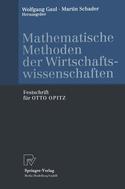 Couverture de l’ouvrage Mathematische Methoden der Wirtschaftswissenschaften