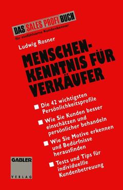 Couverture de l’ouvrage Menschenkenntnis für Verkäufer