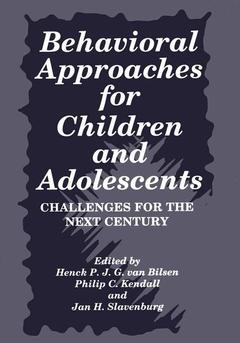 Couverture de l’ouvrage Behavioral Approaches for Children and Adolescents