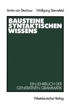 Couverture de l’ouvrage Bausteine syntaktischen Wissens
