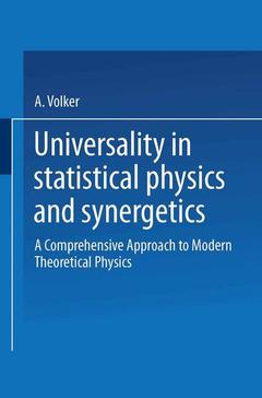 Couverture de l’ouvrage Universality in Statistical Physics and Synergetics