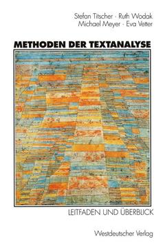 Cover of the book Methoden der Textanalyse