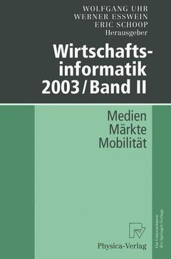 Couverture de l’ouvrage Wirtschaftsinformatik 2003/Band II