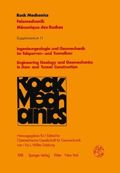 Couverture de l’ouvrage Ingenieurgeologie und Geomechanik im Talsperren- und Tunnelbau / Engineering Geology and Geomechanics in Dam and Tunnel Construction