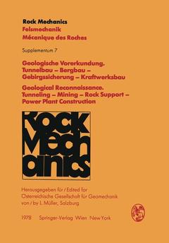 Cover of the book Geologische Vorerkundung. Tunnelbau — Bergbau — Gebirgssicherung — Kraftwerksbau / Geological Reconnaissance. Tunneling — Mining — Rock Support — Power Plant Construction