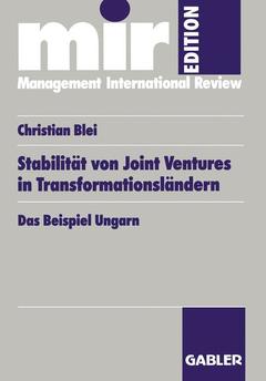 Cover of the book Stabilität von Joint Ventures in Transformationsländern