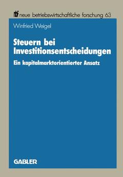 Cover of the book Steuern bei Investitionsentscheidungen