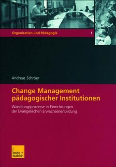 Couverture de l’ouvrage Change Management pädagogischer Institutionen