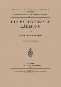 Cover of the book Die Paroxysmale Lähmung