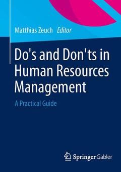 Cover of the book Dos and Don’ts in Human Resources Management