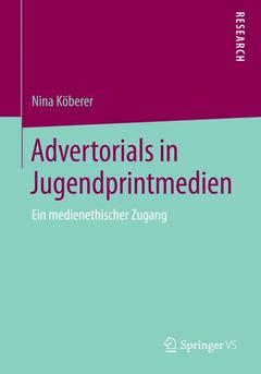 Couverture de l’ouvrage Advertorials in Jugendprintmedien