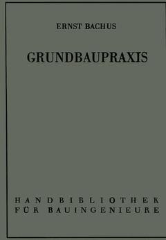 Couverture de l’ouvrage Grundbaupraxis