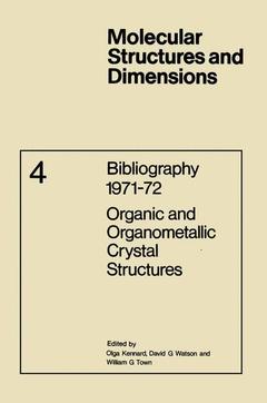 Cover of the book Bibliography 1971-72 Organic and Organometallic Crystal Structures