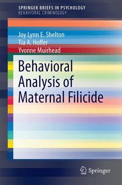 Couverture de l’ouvrage Behavioral Analysis of Maternal Filicide