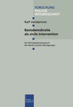 Cover of the book Basisdemokratie als zivile Intervention