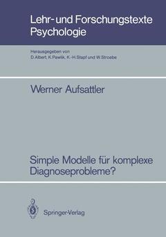 Cover of the book Simple Modelle für komplexe Diagnoseprobleme?