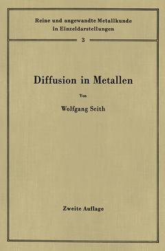 Couverture de l’ouvrage Diffusion in Metallen