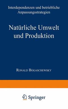 Couverture de l’ouvrage Natürliche Umwelt und Produktion