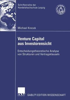 Couverture de l’ouvrage Venture Capital aus Investorensicht