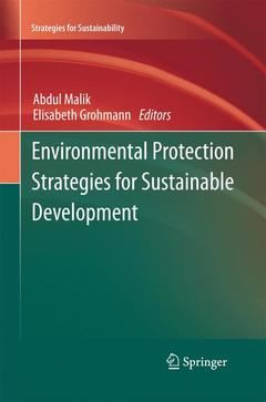 Couverture de l’ouvrage Environmental Protection Strategies for Sustainable Development