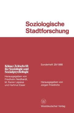 Couverture de l’ouvrage Soziologische Stadtforschung