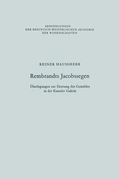 Couverture de l’ouvrage Rembrandts Jacobssegen