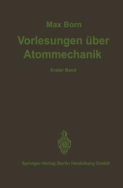 Couverture de l’ouvrage Vorlesungen über Atommechanik