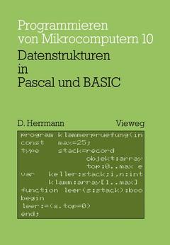 Cover of the book Datenstrukturen in Pascal und BASIC