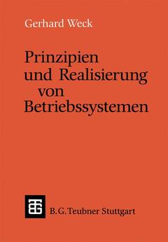Cover of the book Prinzipien und Realisierung von Betriebssystemen
