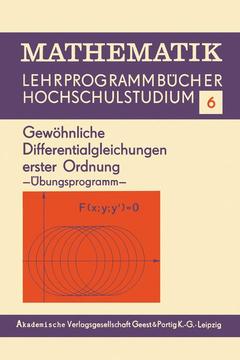 Couverture de l’ouvrage Gewöhnliche Differentialgleichungen erster Ordnung