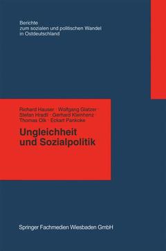 Couverture de l’ouvrage Ungleichheit und Sozialpolitik