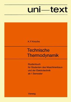 Couverture de l’ouvrage Technische Thermodynamik