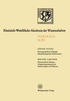 Couverture de l’ouvrage Florengeschichte im Spiegel blütenökologischer Erkenntnisse