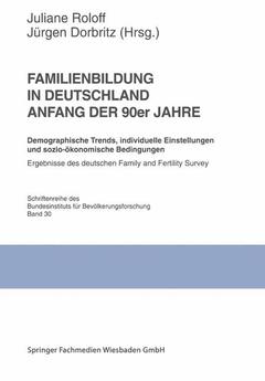 Couverture de l’ouvrage Familienbildung in Deutschland Anfang der 90er Jahre
