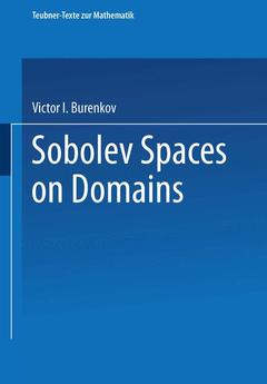 Couverture de l’ouvrage Sobolev Spaces on Domains