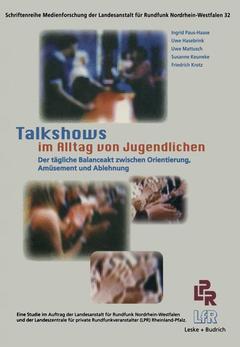 Cover of the book Talkshows im Alltag von Jugendlichen