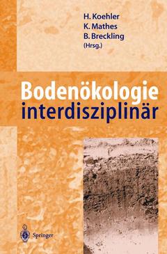 Cover of the book Bodenökologie interdisziplinär