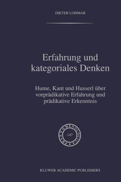 Cover of the book Erfahrung und Kategoriales Denken