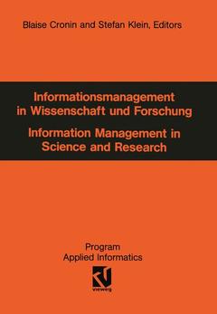 Couverture de l’ouvrage Informationsmanagement in Wissenschaft und Forschung