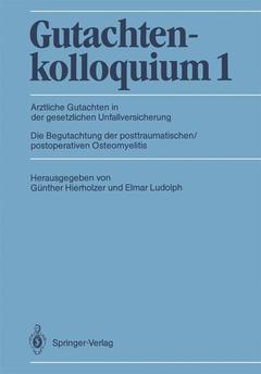 Couverture de l’ouvrage Gutachtenkolloquium 1