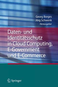Couverture de l’ouvrage Daten- und Identitätsschutz in Cloud Computing, E-Government und E-Commerce