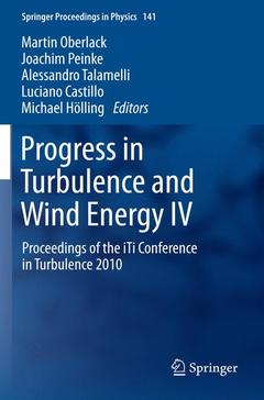 Couverture de l’ouvrage Progress in Turbulence and Wind Energy IV
