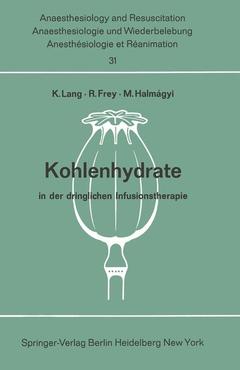 Cover of the book Kohlenhydrate in der dringlichen Infusionstherapie
