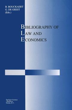 Couverture de l’ouvrage Bibliography of Law and Economics