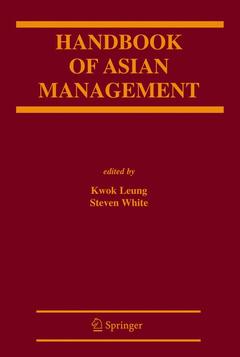 Couverture de l’ouvrage Handbook of Asian Management